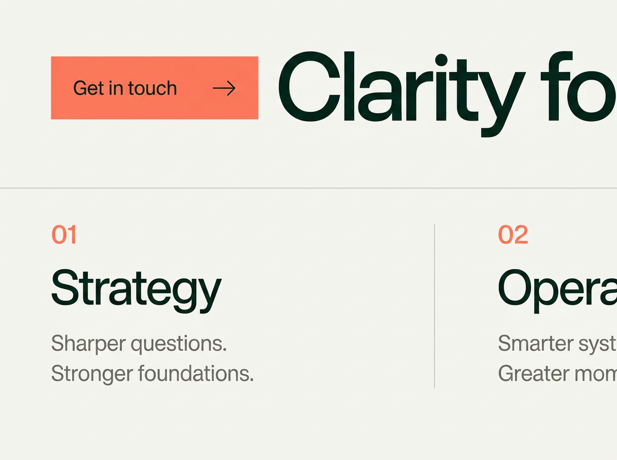 North Advisory — close-up of typography and interface details