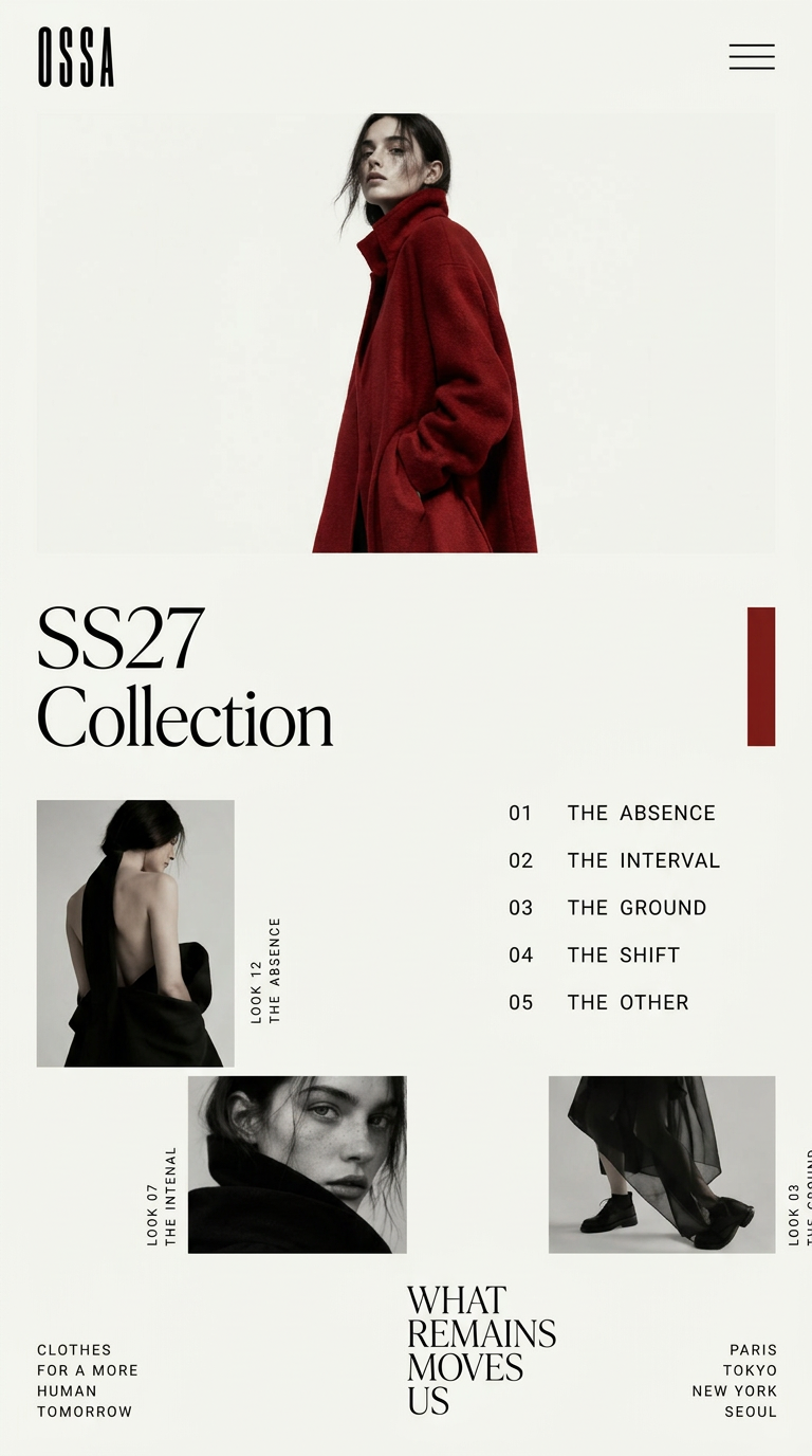 OSSA — mobile homepage concept