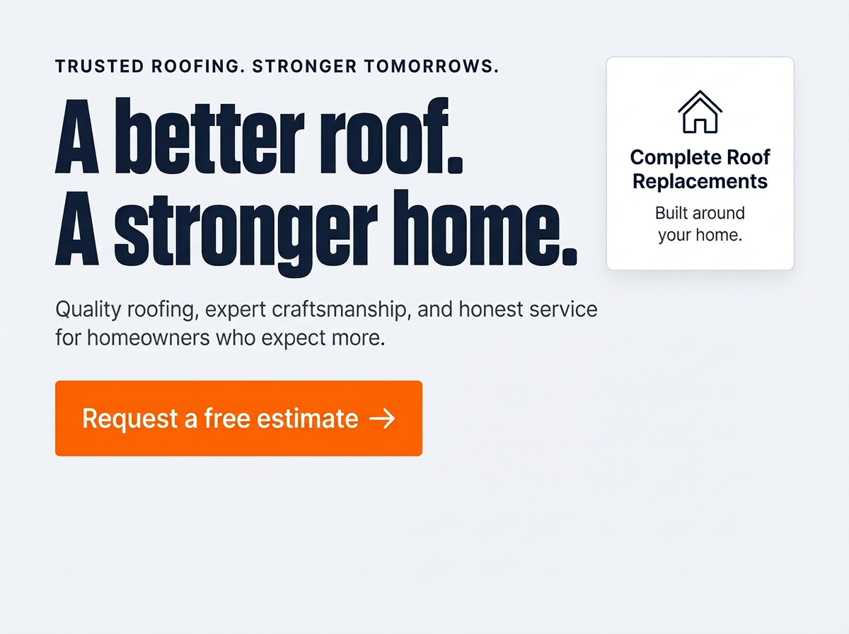 Summit Roofing Co. — close-up of typography and interface details